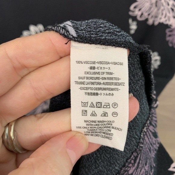 Free People Blue Hawaii Mini Dress Black Floral S - Picture 7 of 10